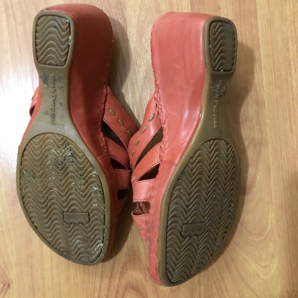 Hush puppies leather sandals coral pink color size 7-8 - Picture 5 of 5